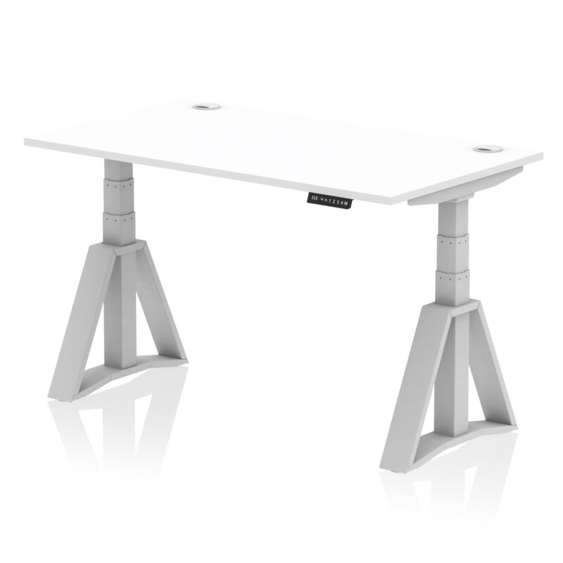 Brisk Height Adjustable Desk With Cable Ports With Piste Foot - Image 10