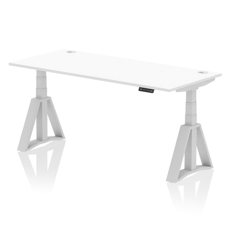Brisk Height Adjustable Desk With Cable Ports With Piste Foot - Image 12