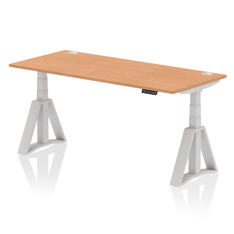 Brisk Height Adjustable Desk With Cable Ports With Piste Foot - Image 20