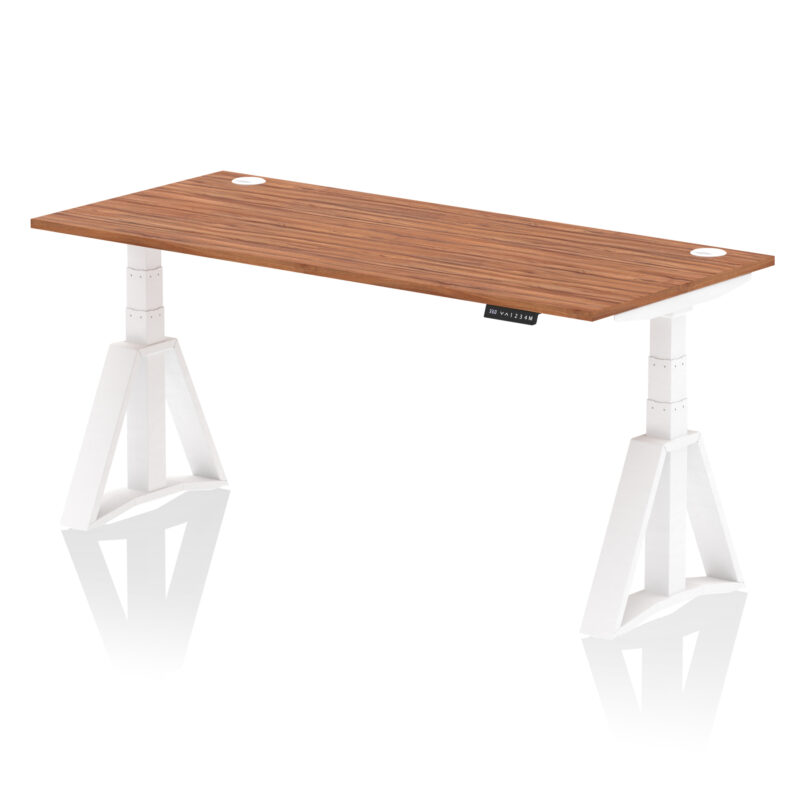 Brisk Height Adjustable Desk With Cable Ports With Piste Foot - Image 28