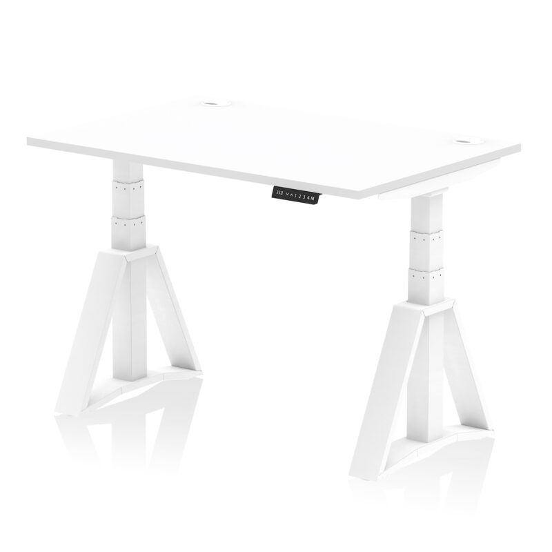 Brisk Height Adjustable Desk With Cable Ports With Piste Foot - Image 29