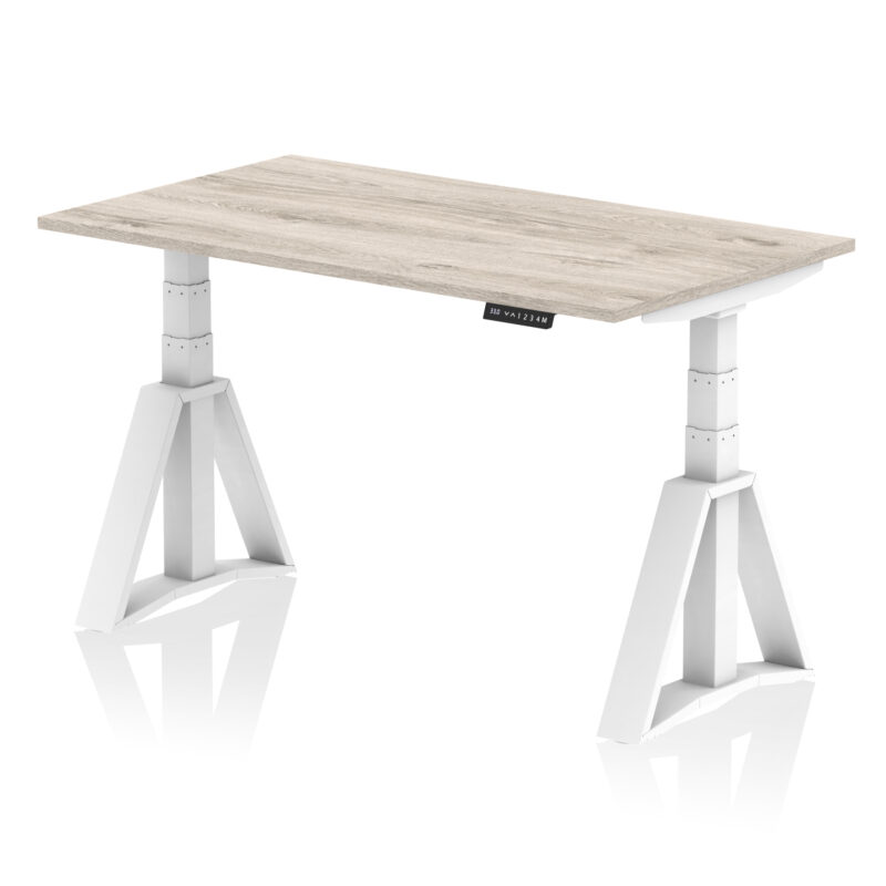 Brisk Height Adjustable Desk without Cable Ports With Piste Foot - Image 44