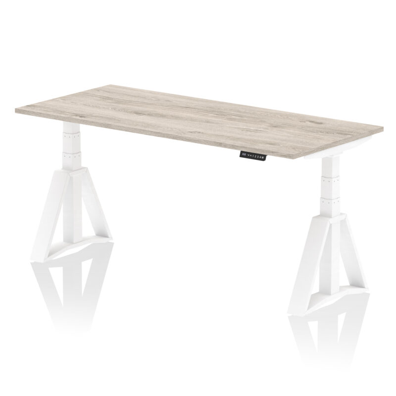 Brisk Height Adjustable Desk without Cable Ports With Piste Foot - Image 48