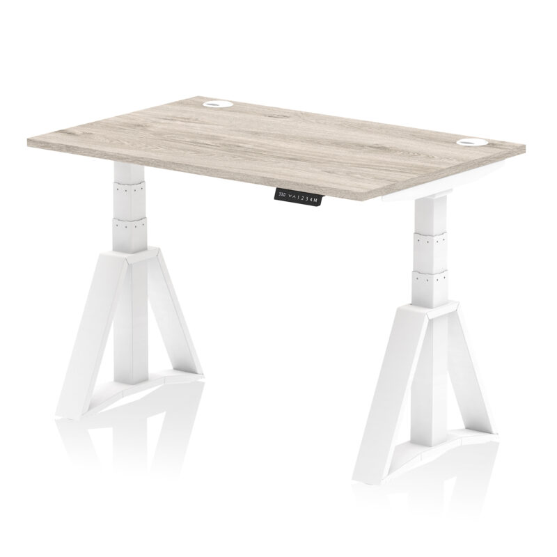 Brisk Height Adjustable Desk With Cable Ports With Piste Foot - Image 42