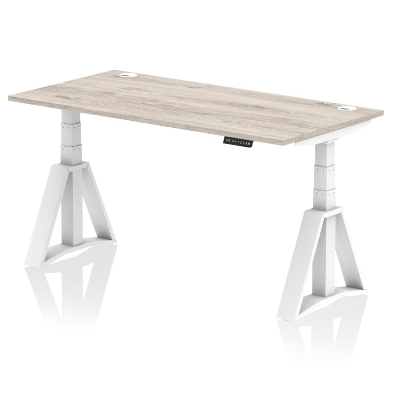 Brisk Height Adjustable Desk With Cable Ports With Piste Foot - Image 46