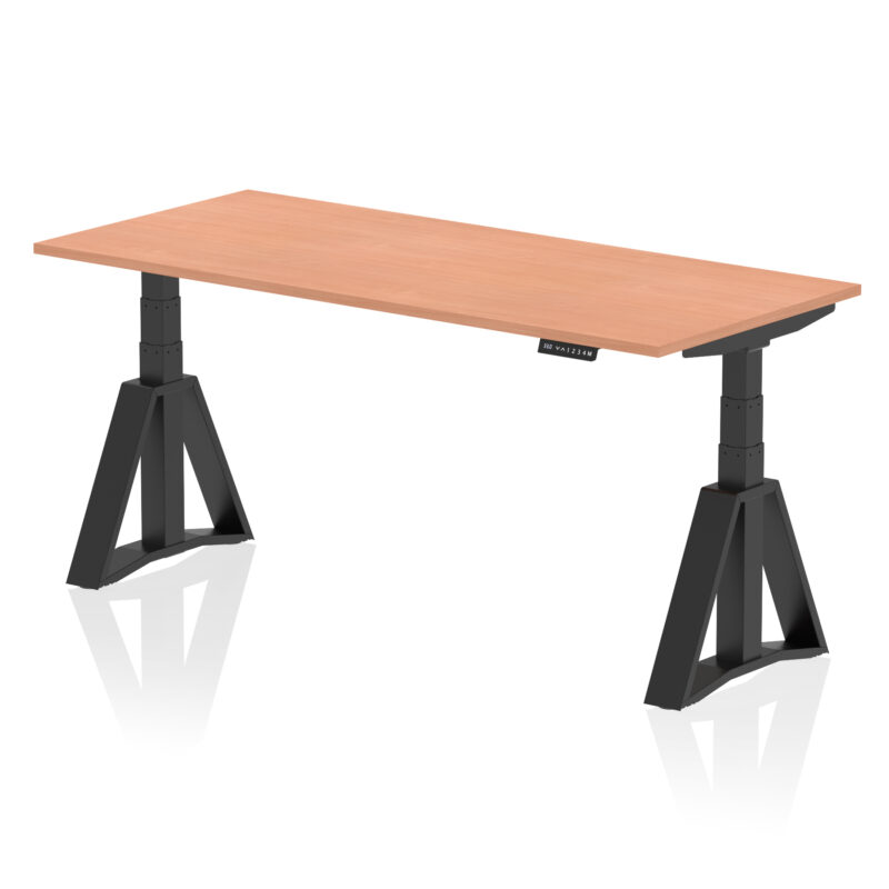 Brisk Height Adjustable Desk without Cable Ports With Piste Foot - Image 52