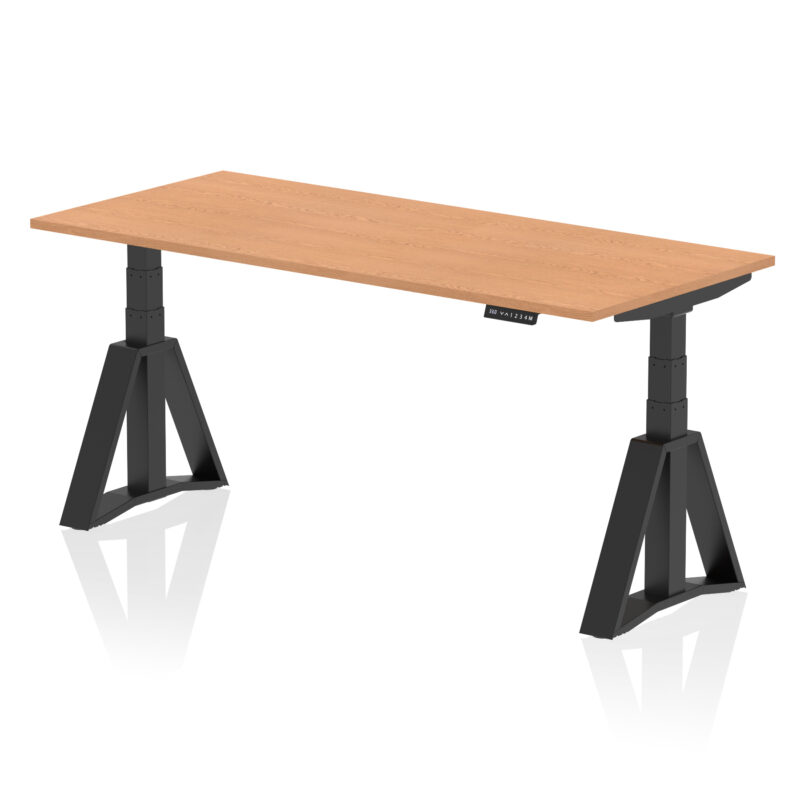 Brisk Height Adjustable Desk without Cable Ports With Piste Foot - Image 68