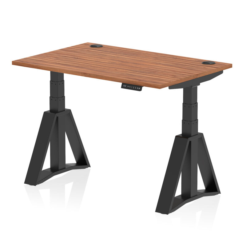 Brisk Height Adjustable Desk With Cable Ports With Piste Foot - Image 53