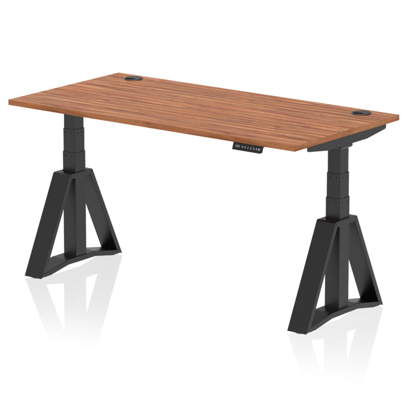 Brisk Height Adjustable Desk With Cable Ports With Piste Foot - Image 55