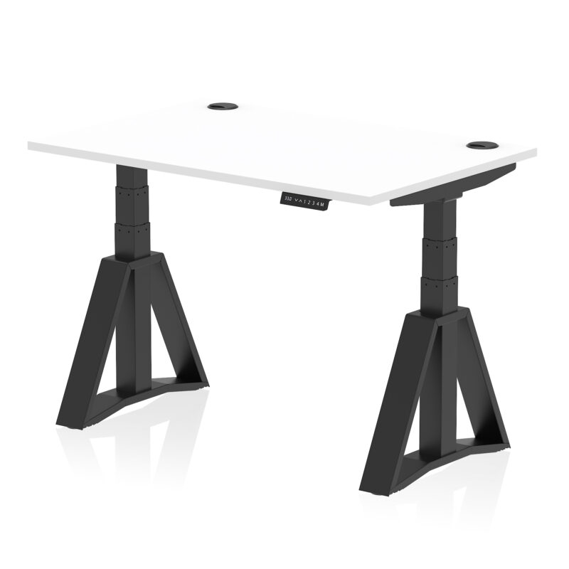 Brisk Height Adjustable Desk With Cable Ports With Piste Foot - Image 57