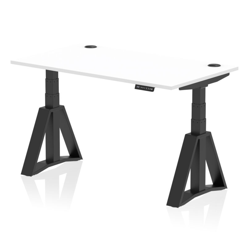 Brisk Height Adjustable Desk With Cable Ports With Piste Foot - Image 58