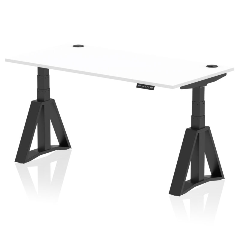 Brisk Height Adjustable Desk With Cable Ports With Piste Foot - Image 59