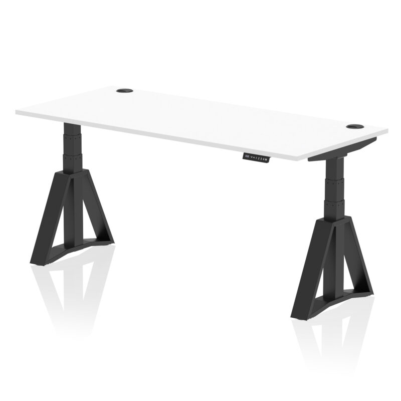 Brisk Height Adjustable Desk With Cable Ports With Piste Foot - Image 60