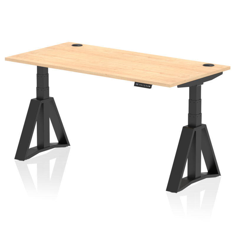 Brisk Height Adjustable Desk With Cable Ports With Piste Foot - Image 63