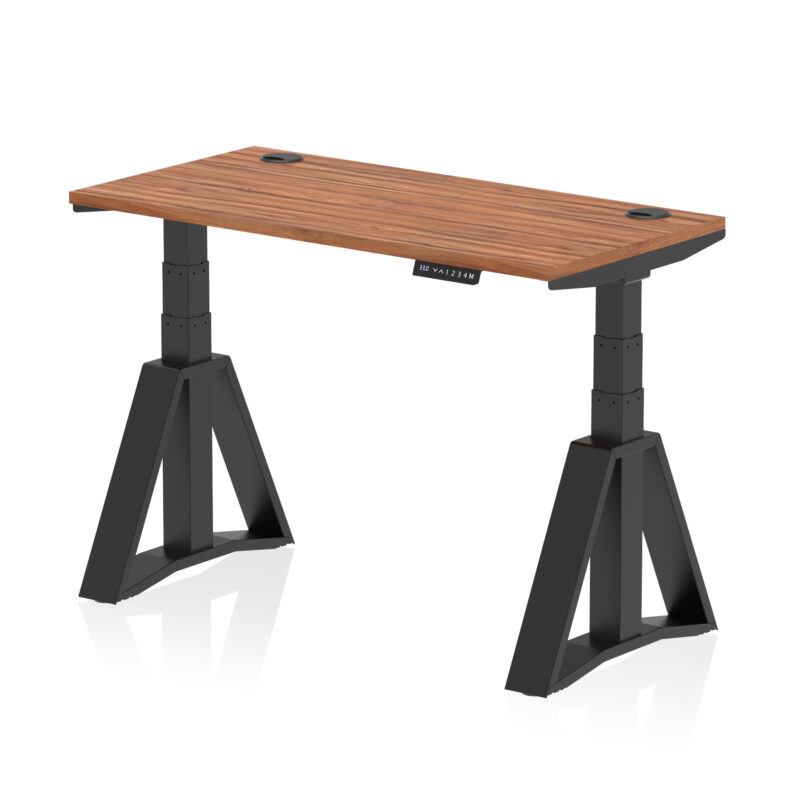 Brisk Height Adjustable Slimline Desk With Cable Ports With Piste Foot - Image 53