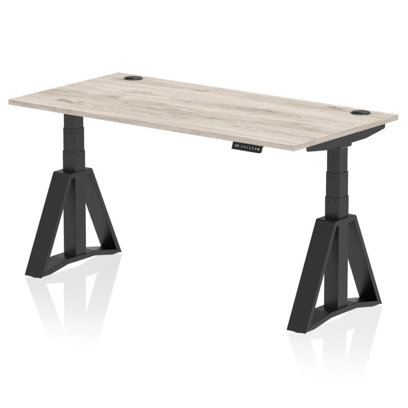 Brisk Height Adjustable Desk With Cable Ports With Piste Foot - Image 71
