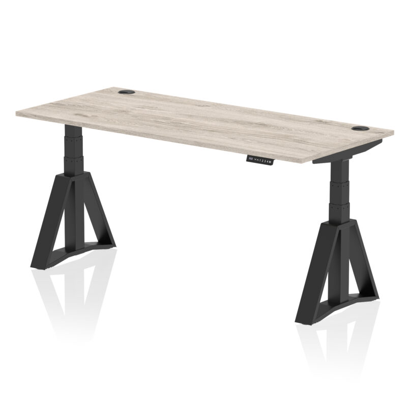 Brisk Height Adjustable Desk With Cable Ports With Piste Foot - Image 72