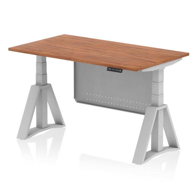 Brisk Height Adjustable Desk without Cable Ports With Steel Modesty Panel With Piste Foot - Image 6