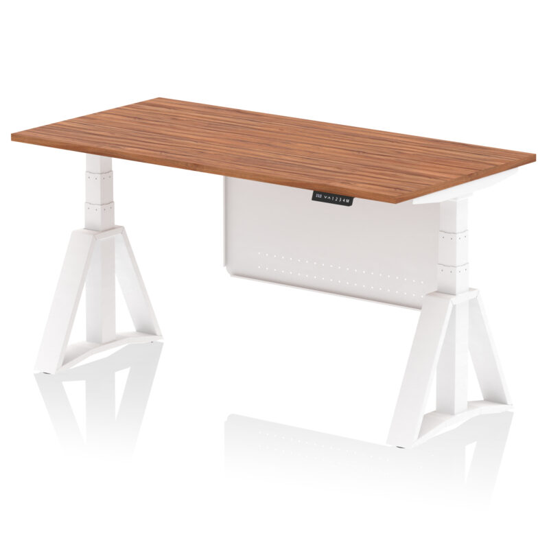 Brisk Height Adjustable Desk without Cable Ports With Steel Modesty Panel With Piste Foot - Image 27