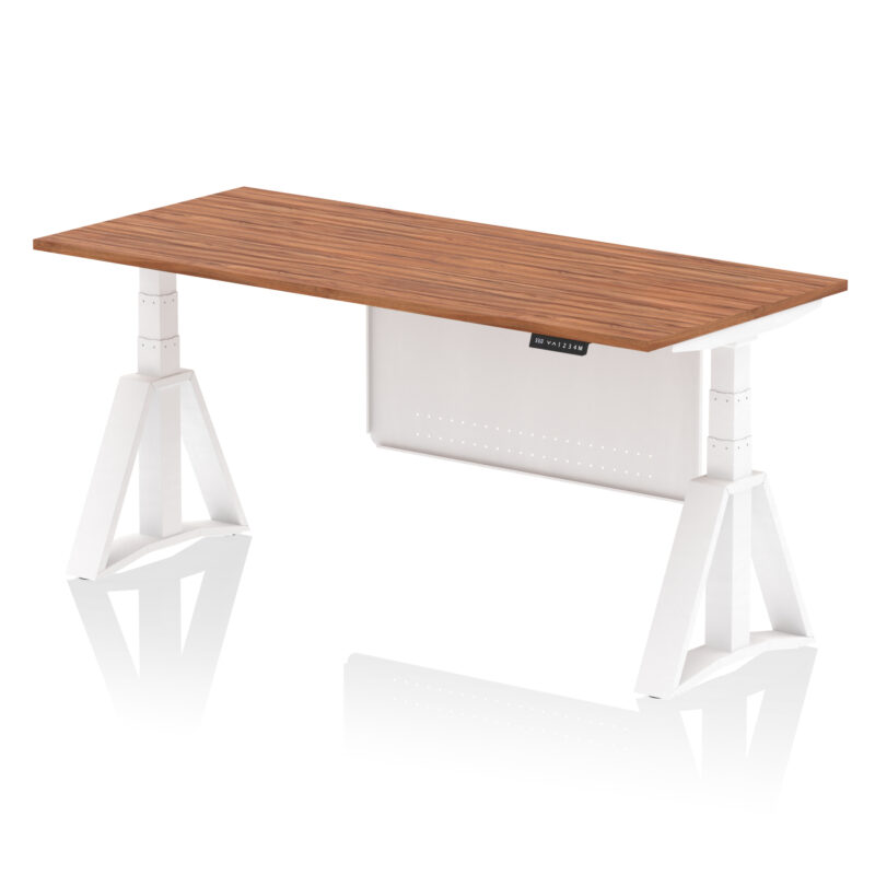 Brisk Height Adjustable Desk without Cable Ports With Steel Modesty Panel With Piste Foot - Image 28