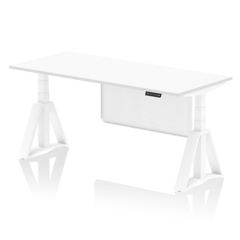 Brisk Height Adjustable Desk without Cable Ports With Steel Modesty Panel With Piste Foot - Image 32