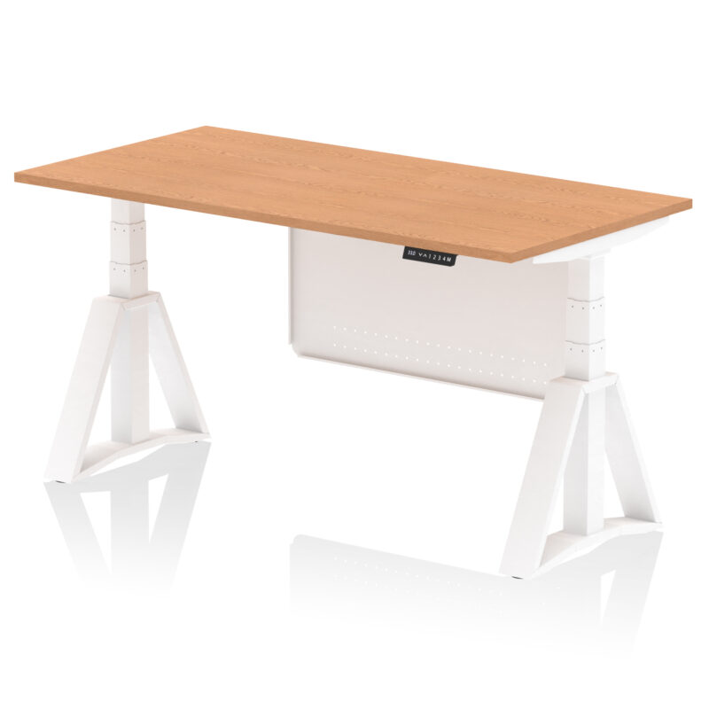 Brisk Height Adjustable Desk without Cable Ports With Steel Modesty Panel With Piste Foot - Image 39