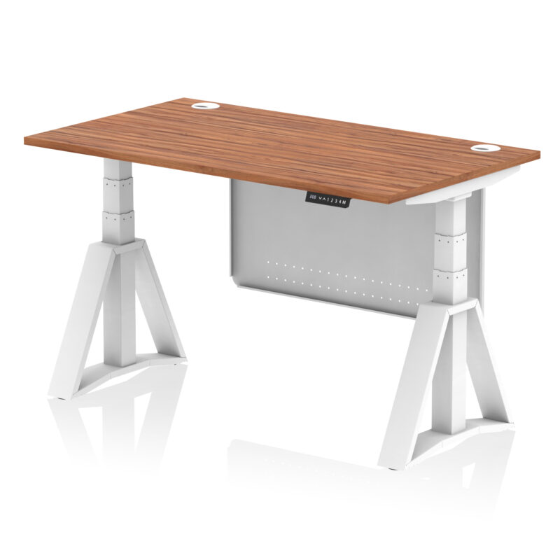 Brisk Height Adjustable Desk With Cable Ports With Steel Modesty Panel With Piste Foot - Image 26