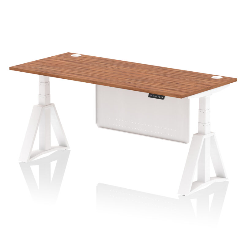 Brisk Height Adjustable Desk With Cable Ports With Steel Modesty Panel With Piste Foot - Image 28
