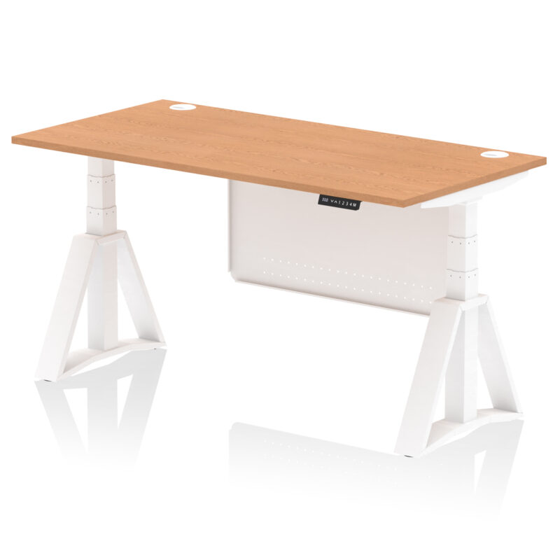 Brisk Height Adjustable Desk With Cable Ports With Steel Modesty Panel With Piste Foot - Image 39