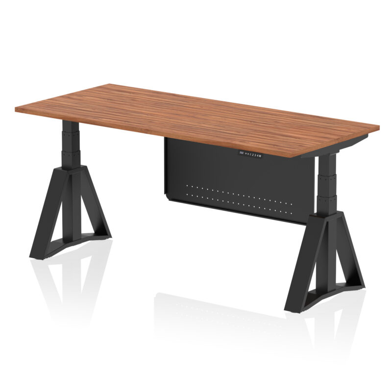 Brisk Height Adjustable Desk without Cable Ports With Steel Modesty Panel With Piste Foot - Image 56
