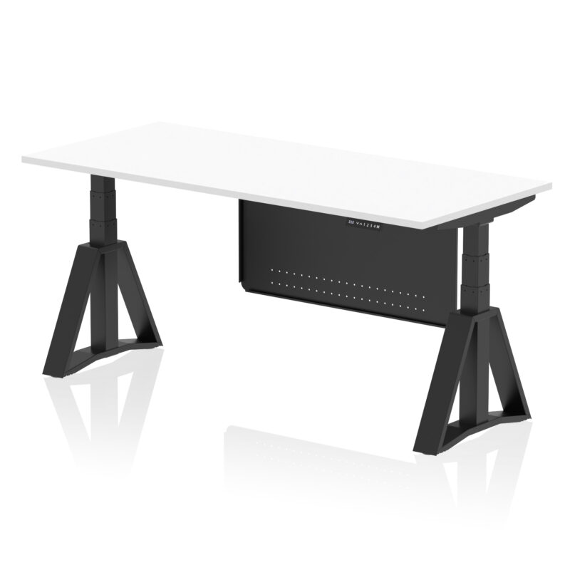 Brisk Height Adjustable Desk without Cable Ports With Steel Modesty Panel With Piste Foot - Image 60