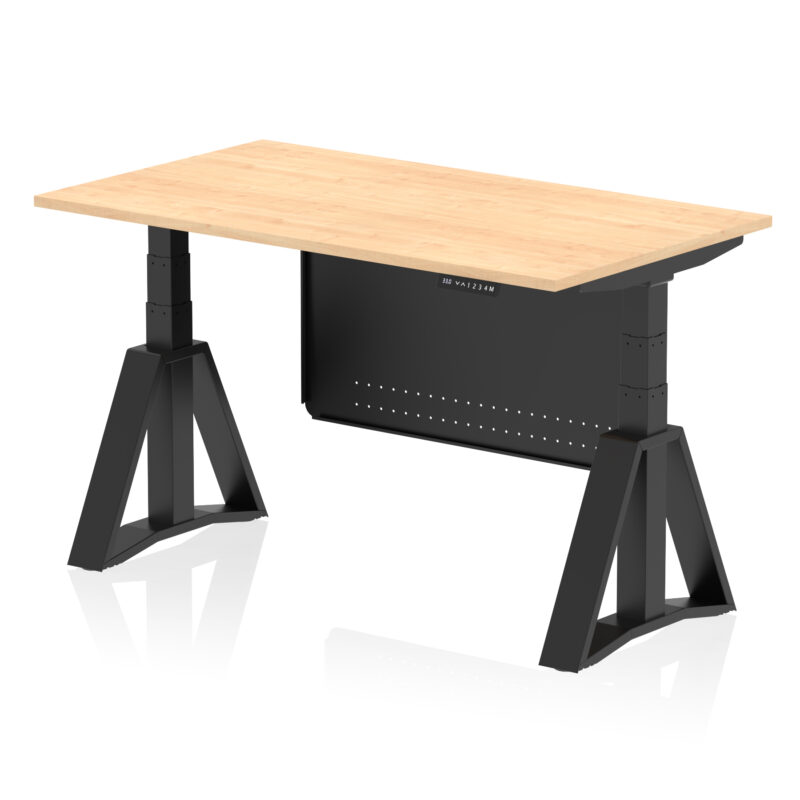 Brisk Height Adjustable Desk without Cable Ports With Steel Modesty Panel With Piste Foot - Image 62