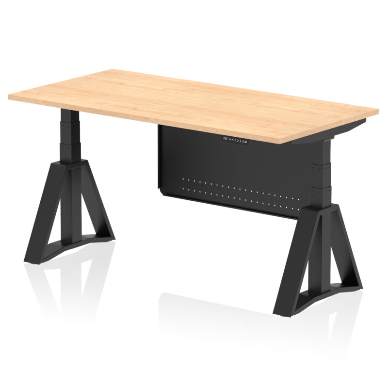 Brisk Height Adjustable Desk without Cable Ports With Steel Modesty Panel With Piste Foot - Image 63