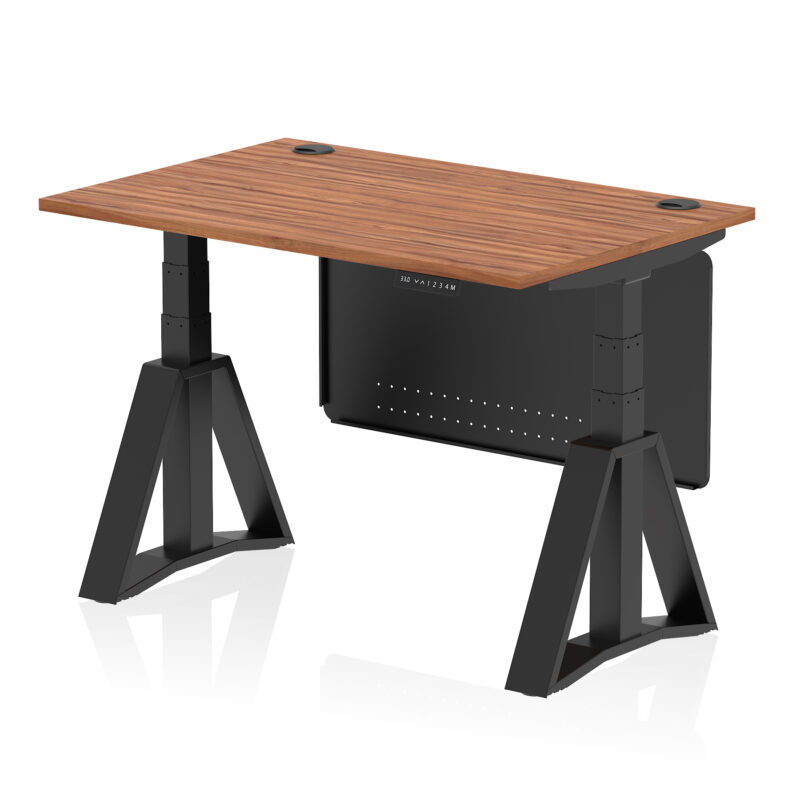 Brisk Height Adjustable Desk With Cable Ports With Steel Modesty Panel With Piste Foot - Image 53