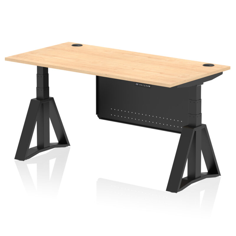 Brisk Height Adjustable Desk With Cable Ports With Steel Modesty Panel With Piste Foot - Image 63