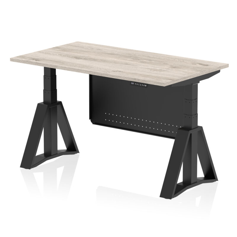 Brisk Height Adjustable Desk without Cable Ports With Steel Modesty Panel With Piste Foot - Image 70