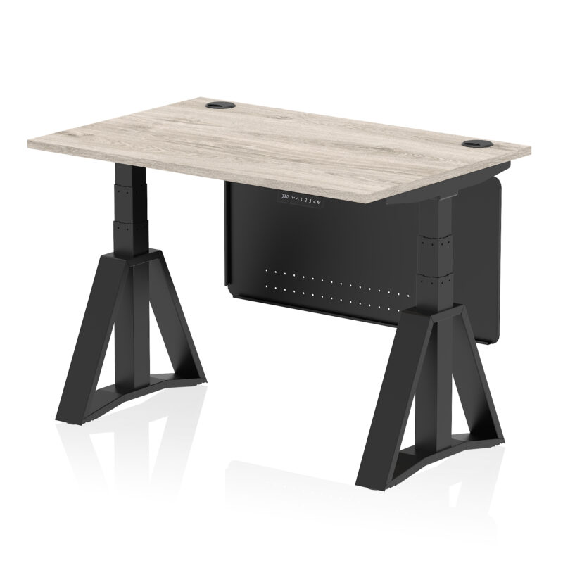 Brisk Height Adjustable Desk With Cable Ports With Steel Modesty Panel With Piste Foot - Image 69