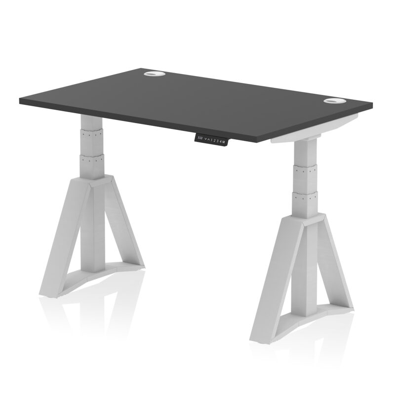 Brisk Height Adjustable Desk With Cable Ports With Piste Foot - Image 74