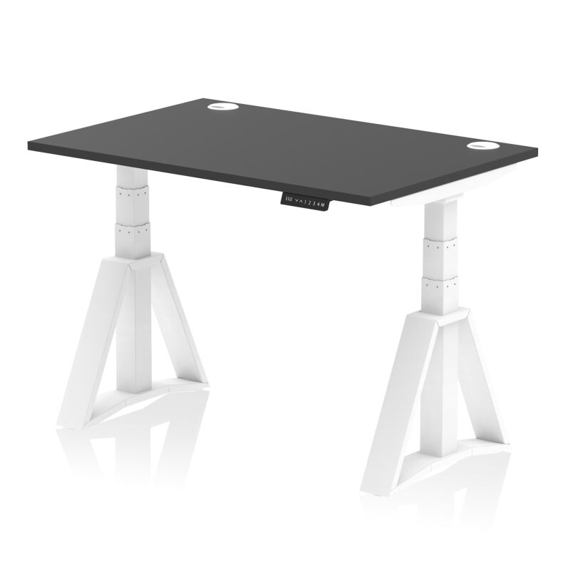 Brisk Height Adjustable Desk With Cable Ports With Piste Foot - Image 75
