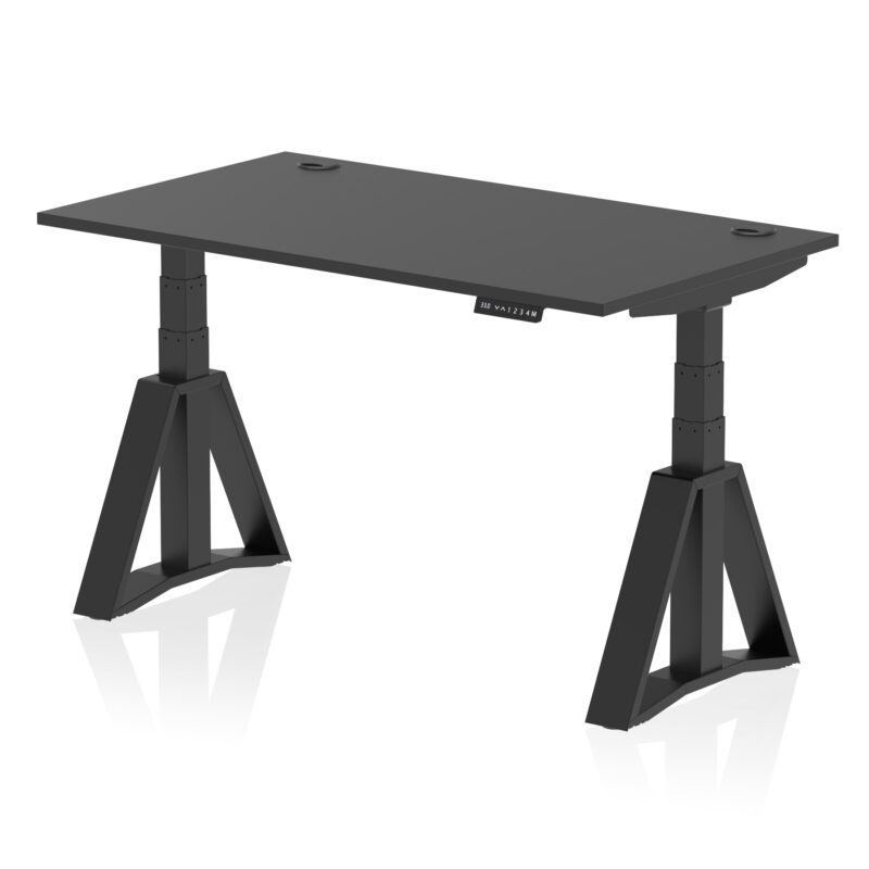 Brisk Height Adjustable Desk With Cable Ports With Piste Foot - Image 76