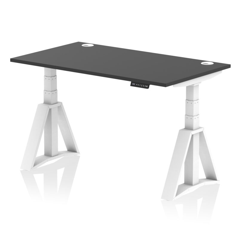 Brisk Height Adjustable Desk With Cable Ports With Piste Foot - Image 78