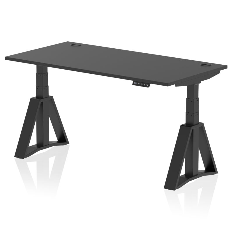 Brisk Height Adjustable Desk With Cable Ports With Piste Foot - Image 79