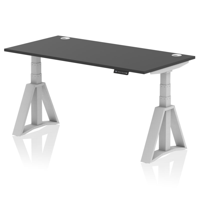 Brisk Height Adjustable Desk With Cable Ports With Piste Foot - Image 80