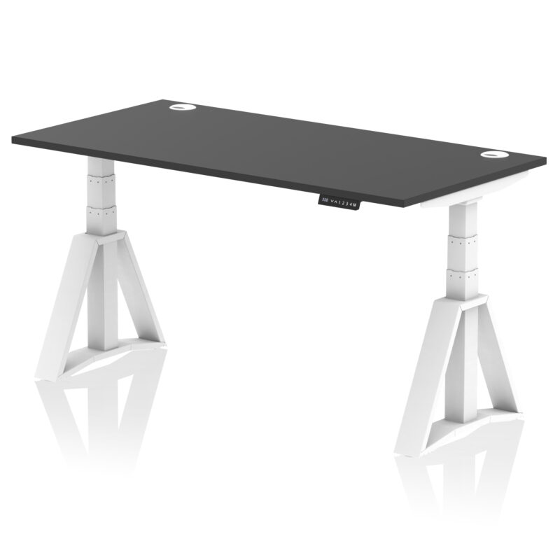 Brisk Height Adjustable Desk With Cable Ports With Piste Foot - Image 81