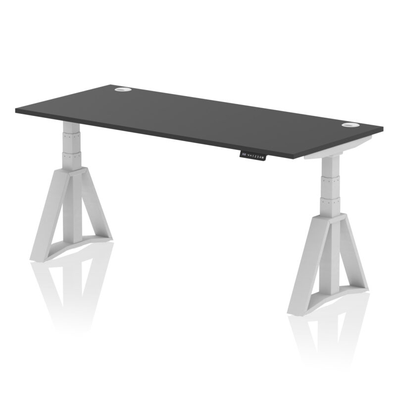 Brisk Height Adjustable Desk With Cable Ports With Piste Foot - Image 83