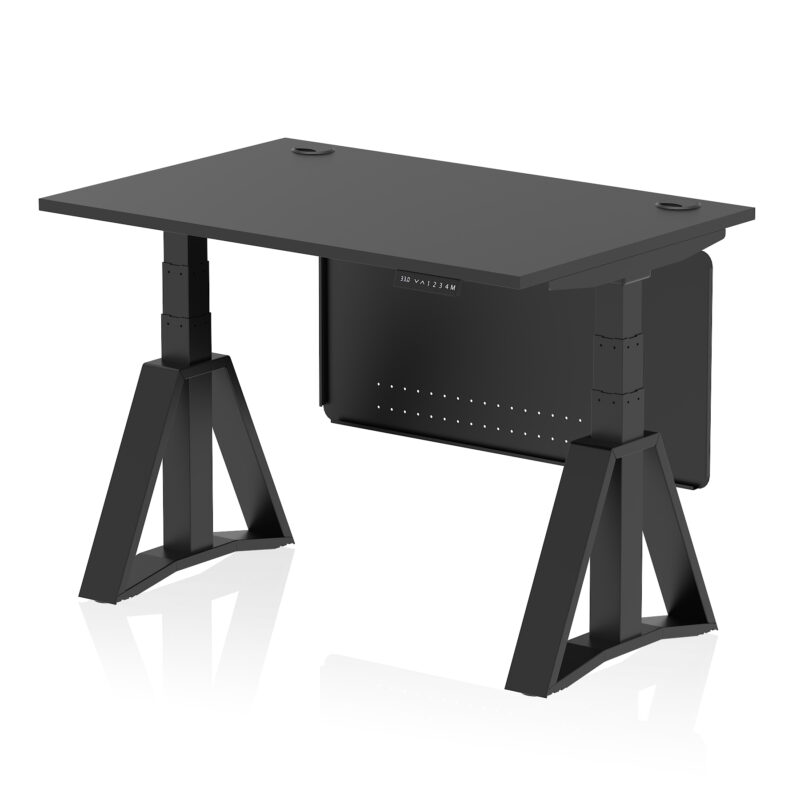 Brisk Height Adjustable Desk With Cable Ports With Steel Modesty Panel With Piste Foot - Image 73