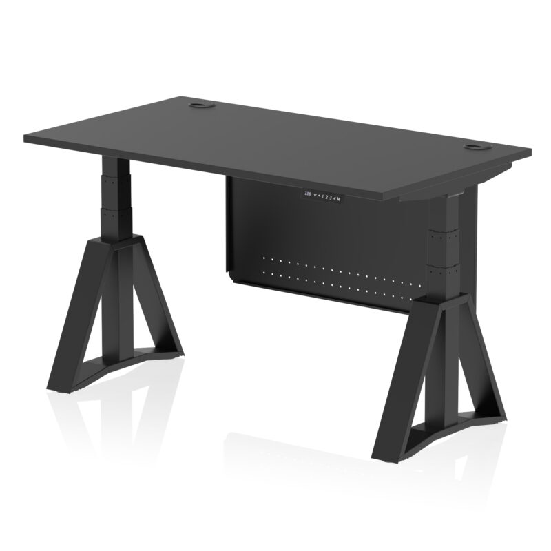 Brisk Height Adjustable Desk With Cable Ports With Steel Modesty Panel With Piste Foot - Image 76