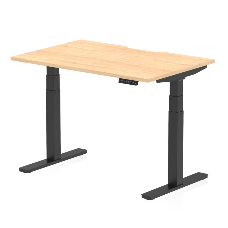 Brisk Scalloped Edge Height Adjustable Office Desk - Image 7