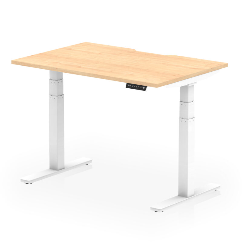 Brisk Scalloped Edge Height Adjustable Office Desk - Image 9