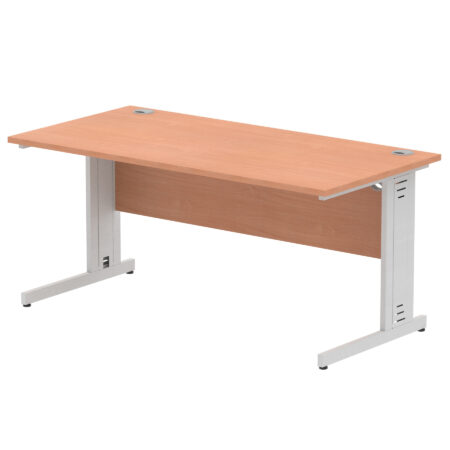 Pace 1600mm Straight Desk Cable Managed Leg